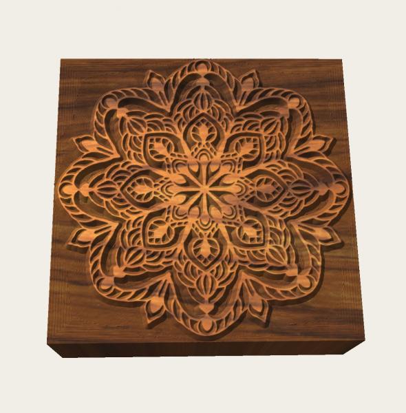 Mandalastempel aus Hartholz